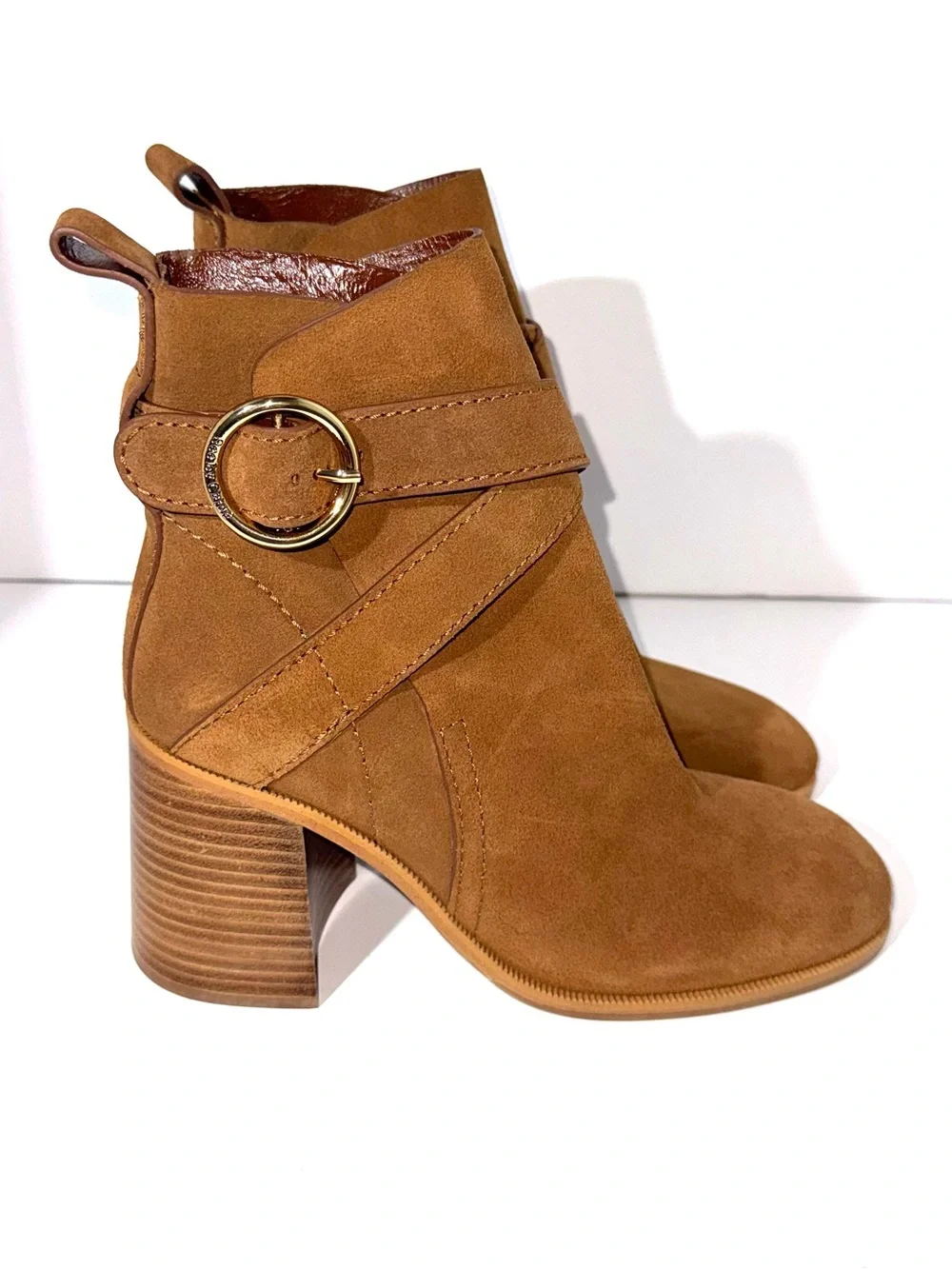 See By Chloe Lyna Brown Suede Ankle Boots